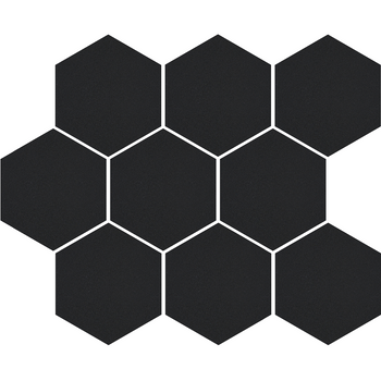 Плитка керамогранитная Mozaika Heksagon Black Cambia Cerrad 334 x 275.3 x 8 Lap.