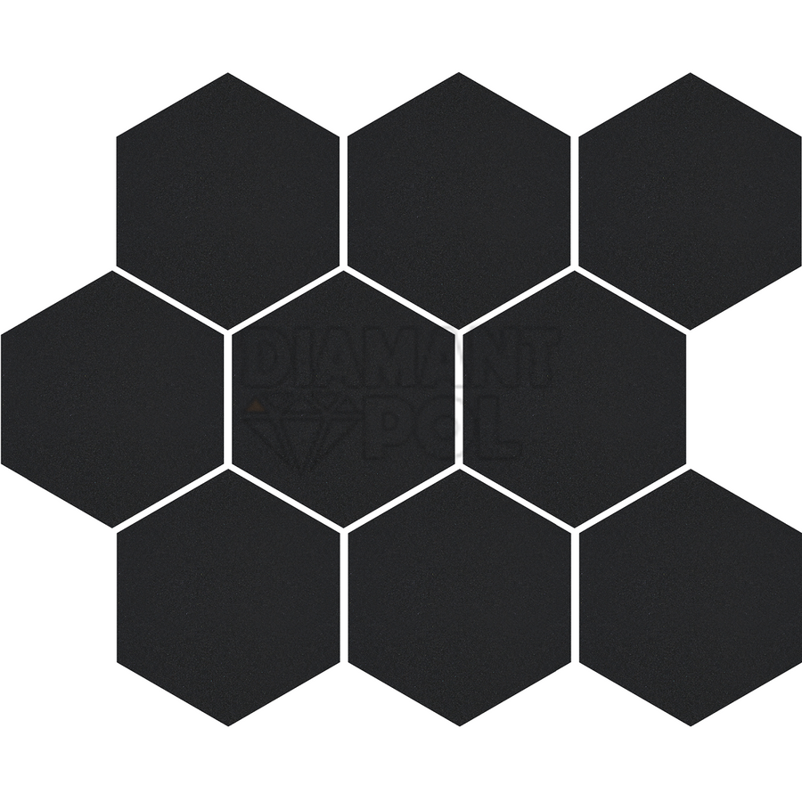 Плитка керамогранітна Mozaika Heksagon Black Cambia Cerrad 334 x 275.3 x 8 Lap.